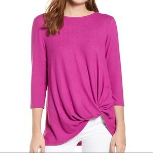 Gibson Cozy Twist Front Pullover Small